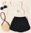 Conjunto Verão Infantil Meninas Regata Capivarta Shorts Preto - Imagem 1