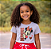 Conjunto Infantil Menina Camisa Mescla Minnie Shorts Vermelho 2 a 14 - Imagem 3