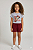 Conjunto Infantil Menina Camisa Mescla Minnie Shorts Bordô 2 a 14 - Imagem 3
