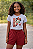 Conjunto Infantil Menina Camisa Mescla Minnie Shorts Bordô 2 a 14 - Imagem 2
