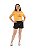 Conjunto Verão Feminino Camiseta Laranja Livro Shorts Preto P ao GG - Imagem 2