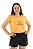 Conjunto Verão Feminino Camiseta Laranja Livro Shorts Preto P ao GG - Imagem 3