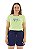 Conjunto Verão Feminino Camiseta Pistache Perfectly  Shorts Marinho P ao GG - Imagem 1
