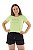 Conjunto Verão Feminino Camiseta Pistache Grow  Shorts Preto P ao GG - Imagem 3