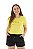 Conjunto Verão Feminino Camiseta Amarelo Grow  Shorts Preto P ao GG - Imagem 1