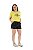 Conjunto Verão Feminino Camiseta Amarelo Inspire  Shorts Preto P ao GG - Imagem 2