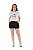 Conjunto Verão Feminino Camiseta Branco Happy Shorts Preto P ao GG - Imagem 2