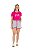 Conjunto Verão Feminino Camiseta Pink Margaridas  Shorts Gelo P ao GG - Imagem 2