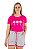Conjunto Verão Feminino Camiseta Pink Margaridas  Shorts Gelo P ao GG - Imagem 3