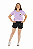 Conjunto Verão Feminino Camiseta Lilás Abelha Shorts Preto P ao GG - Imagem 2