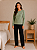 Pijama Feminino verde Montanha 100% Algodão Penteado - Imagem 1