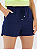 Shorts Moletom Feminino Casual Azul Marinho - Imagem 3