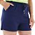 Shorts Moletom Feminino Casual Azul Marinho - Imagem 4
