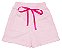Shorts feminino moletom rosa bebê bolso quadrado - Imagem 3