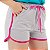 Shorts feminino cinza gelo boxer moletom - Imagem 5