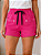 Shorts feminino moletom pink bolso quadrado - Imagem 1