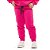 Calça moletom peluciada infantil menina rosa pink - Imagem 2