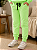 Calça moletom peluciada Unissex verde neon - Imagem 1