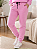 Calça Feminina adulta de Moletom Peluciado Rosa Blush - Imagem 2