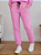 Calça Feminina adulta de Moletom Peluciado Rosa Blush - Imagem 1