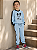Conjunto Infantil Masculino Mickey Moletom Peluciado Azul Bebê - Imagem 2