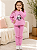 Conjunto Infantil Feminino Rosa I Love Panda em Moletom Peluciado - Imagem 1