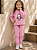 Conjunto Infantil Feminino Rosa I Love Panda em Moletom Peluciado - Imagem 2