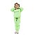 Conjunto Infantil Feminino Verde Neon Meow em Moletom Peluciado - Imagem 3