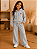 Conjunto Infantil Feminino Mescla com Capuz e Calça Pantalona - Imagem 2