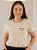 Camiseta Feminina Bordada Que Seja Leve 100% Algodão - Imagem 1