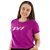 Camiseta Feminina Borboletas Fúcsia 100% Algodão - Imagem 3