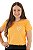 Camiseta Feminina Laranja Coração Minimalista 100% Algodão - Imagem 3
