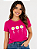 Camiseta Feminina Pink Margaridas Faith Hope Love - Imagem 1