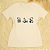 Camiseta Feminina Amarelo Claro Estampa Pandas 100% Algodão - Imagem 3