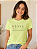 Camiseta Feminina Verde Pistache Grow Positive Thoughts 100% Algodão - Imagem 1
