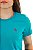 Camiseta Feminina Azul Turquesa com Bordado Motherly 100% Algodão - Imagem 3