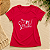 Camiseta Feminina Vermelha Smile 100% Algodão - Imagem 2