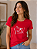Camiseta Feminina Vermelha Smile 100% Algodão - Imagem 1