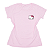 Camiseta Feminina Hello Kitty Rosa Bebê 100% Algodão - Imagem 3