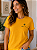 Camiseta Feminina Cultive o Bem Amarelo Ouro 100% Algodão - Imagem 2