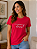 Camiseta Feminina Do All Things With Love Vermelha 100% Algodão - Imagem 2