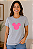 Camiseta feminina mescla Minnie em meia malha 100% algodão - Imagem 2