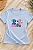 Camiseta Feminina Stitch e Angel Love Azul Bebê - Imagem 2