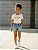 Camiseta Infantil Good Vibes Off White com Detalhes Marrom - Imagem 3