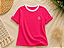 Camiseta Infantil Pink motherly com Friso Branco 100% Algodão - Imagem 2