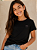 Camiseta Infantil Preta com Coração Rosê – 100% Algodão - Imagem 2