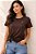 Kit Camiseta Mãe e Filha Marrom com Coração Bordado 100% Algodão - Imagem 6