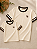 Kit Camiseta Mãe e Filha Off White com Detalhes Marrom e Coração Bordado 100% Algodão - Imagem 1