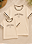 Kit Camiseta Mãe e Filha Good Vibes Off White com Detalhes Marrom - Imagem 1