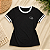 Kit Camiseta Mãe e Filha Preta com Coração Branco em Algodão - Imagem 7
